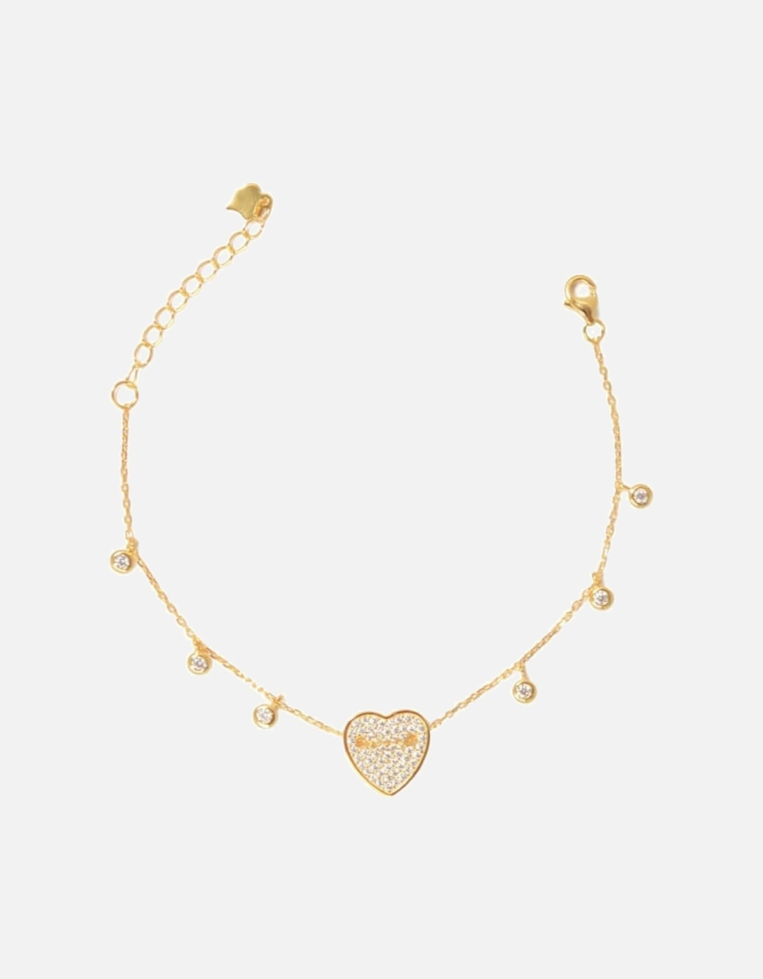 Sterling silver gold plated heart bracelet, 4 of 3