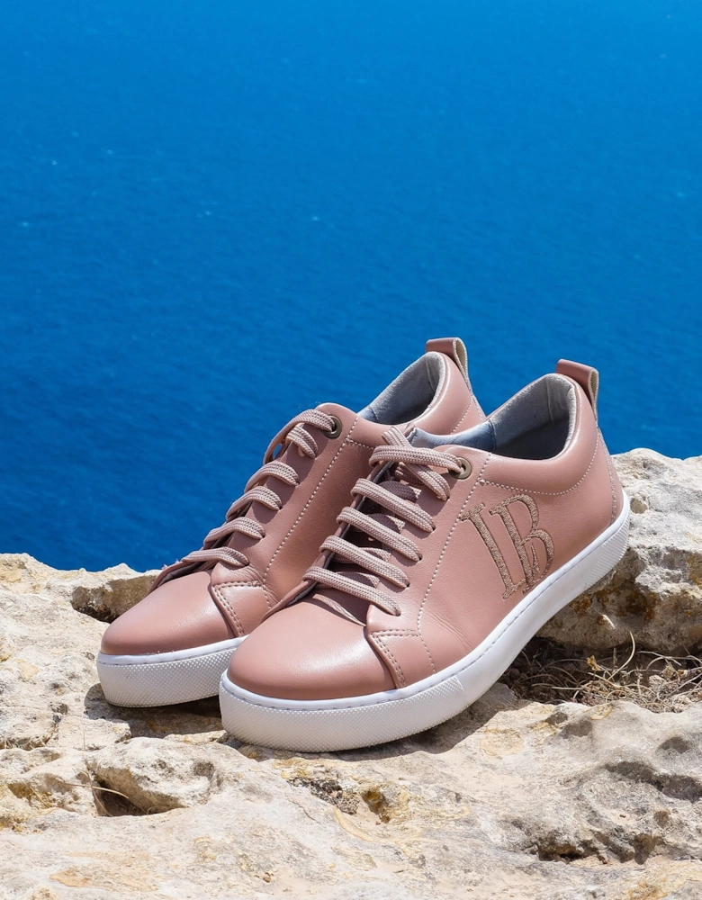 LB Nude Apple Leather Sneakers for Women