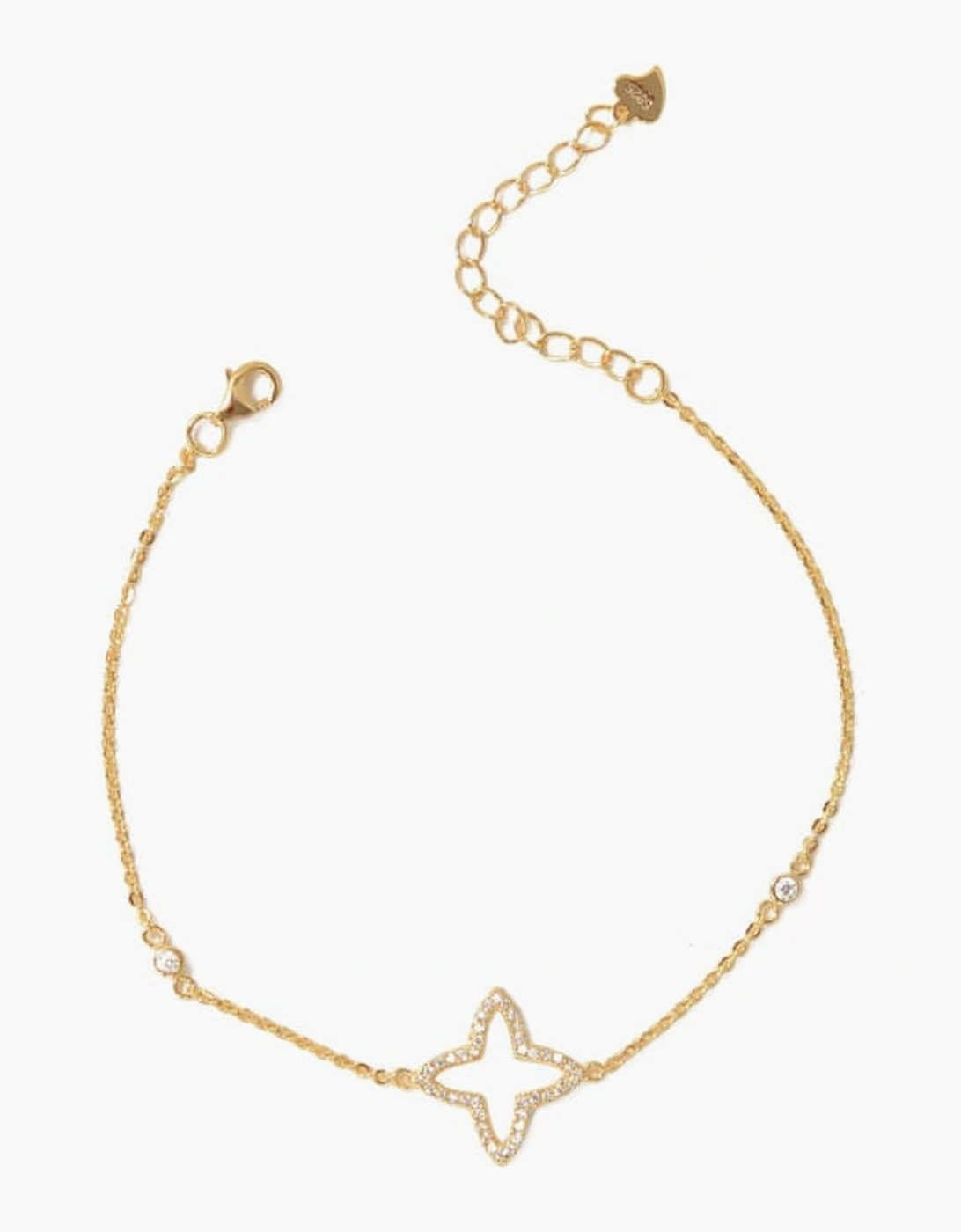 Labante London Women's Star 18k gold plated sterling silver stackable bracelet