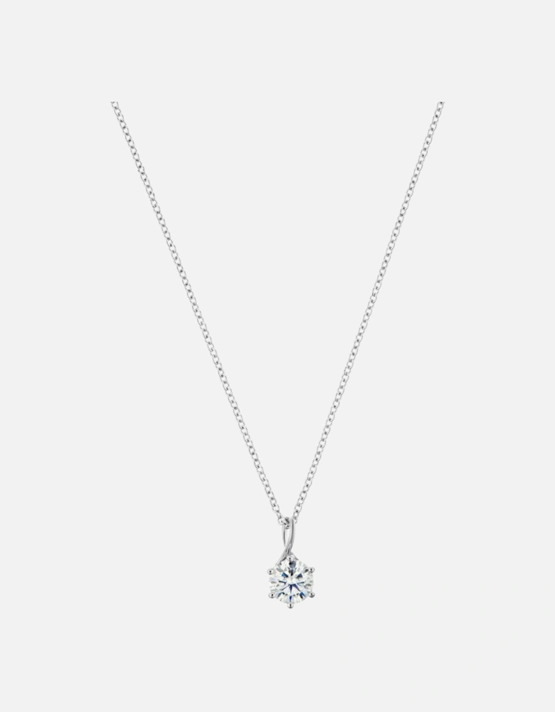 Moissanite Solitaire Diamond Necklace One Carat