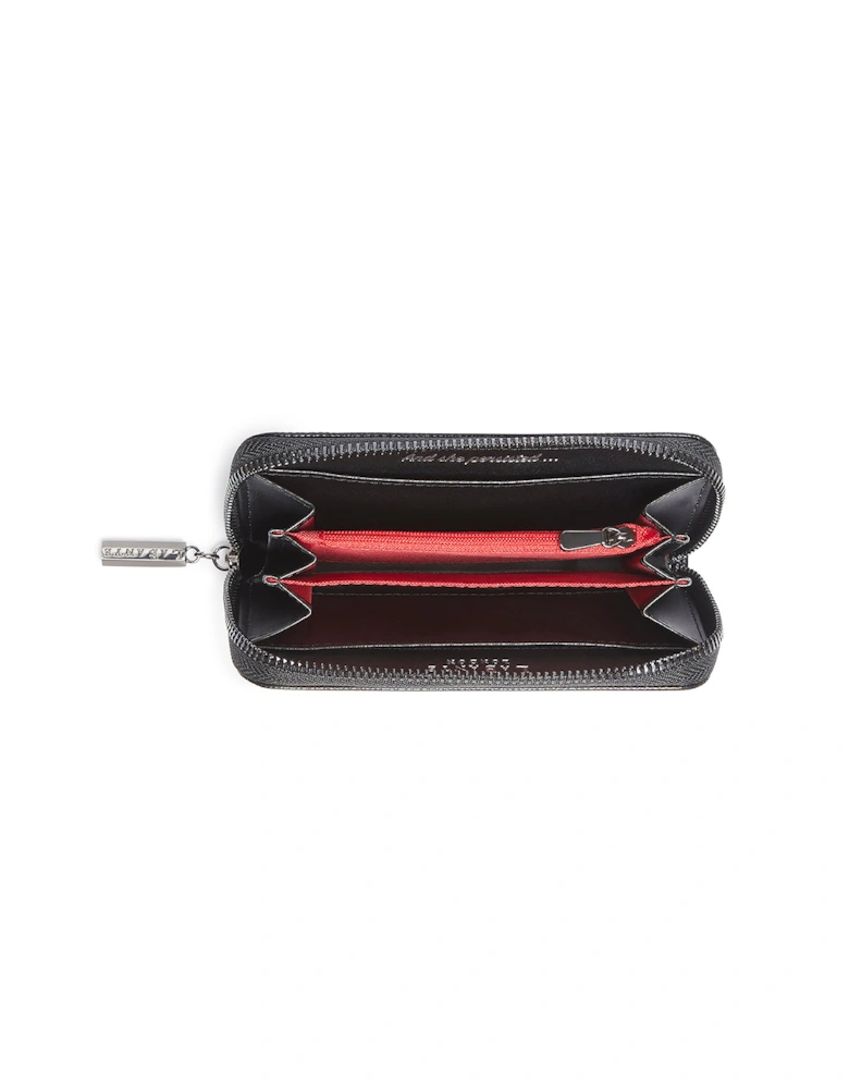 Ellen Black Vegan Zip Around Wallet