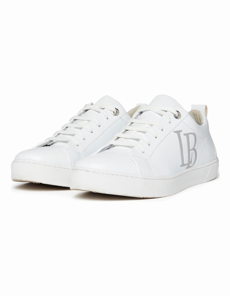 LB White Apple Leather Sneakers Women