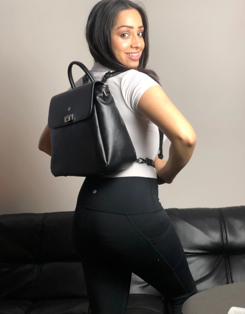 Zuri Black Vegan Backpack