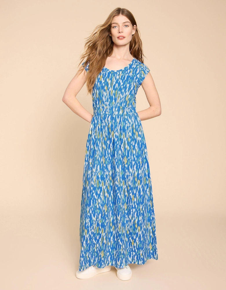 Darcie Jersey Maxi Dress - Blue