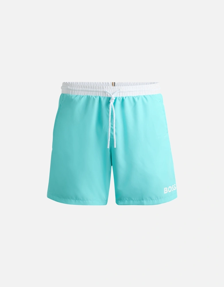 Starfish Swim Shorts, Aqua Blue