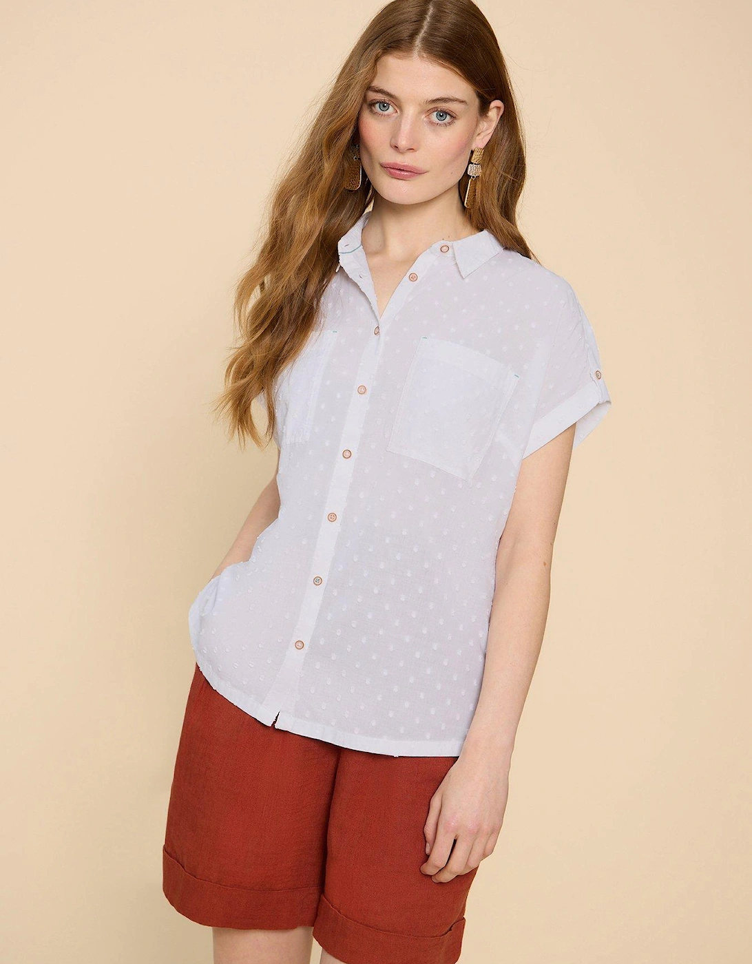 Ellie Cotton Shirt - Cream, 2 of 1