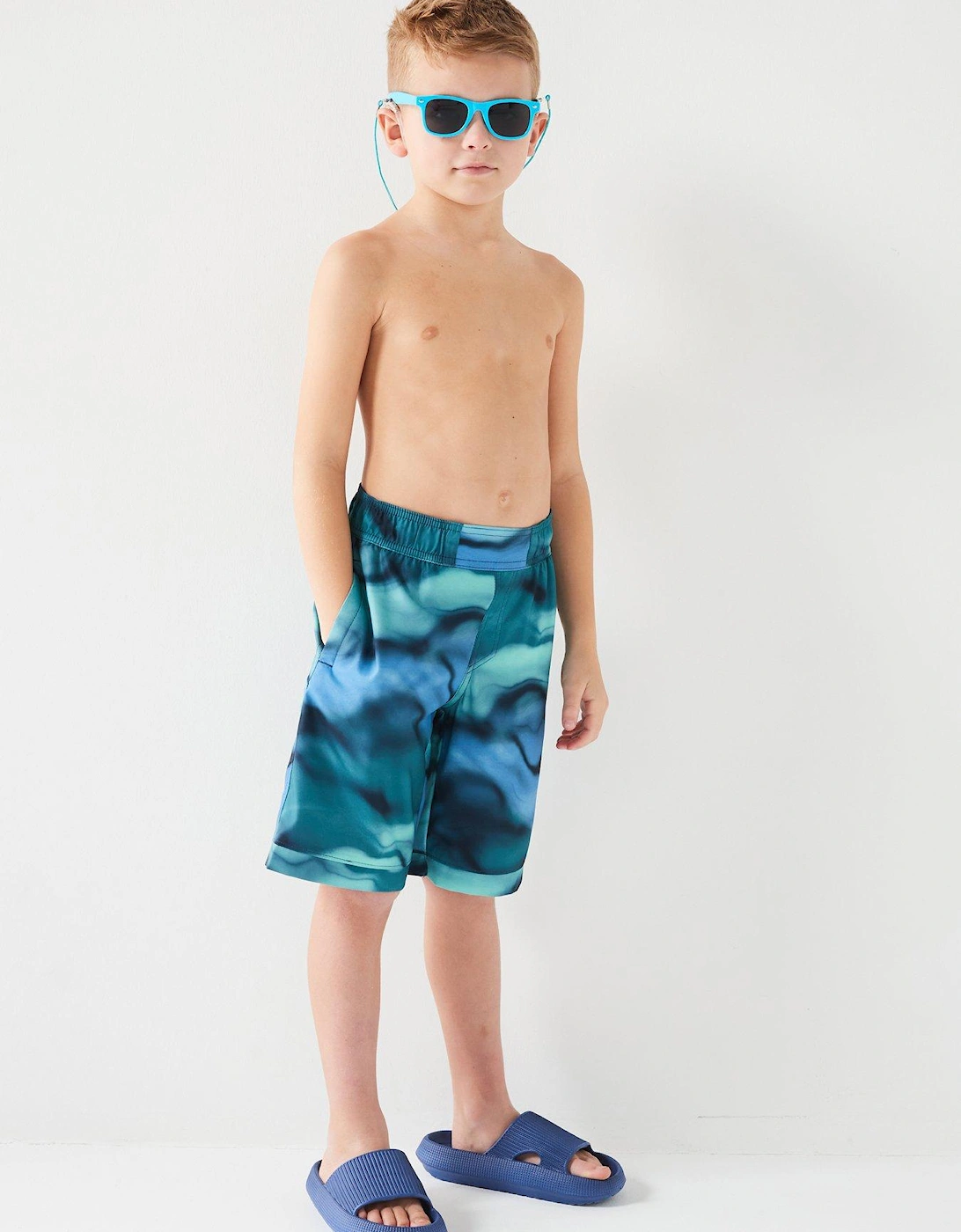 Youth Boys Sandy Shores Boardshorts - Blue, 7 of 6