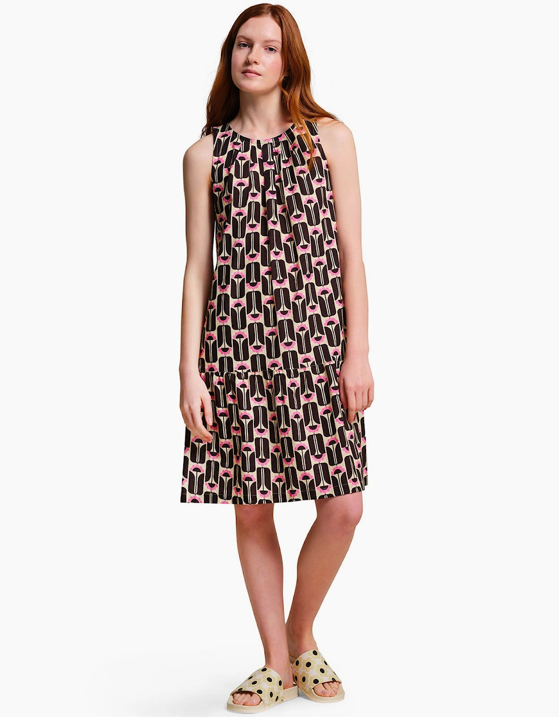 Women's Regatta Womens Orla Kiely Bold Pattern Dress - Black Tall Flowers - Size: 14