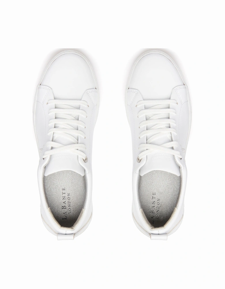 LB White Apple Leather Sneakers Women