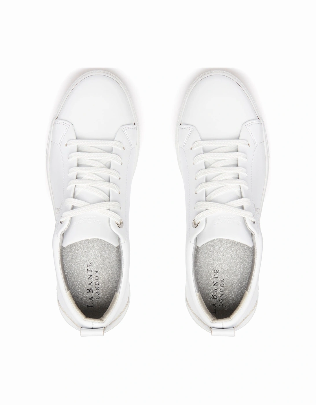 LB White Apple Leather Sneakers Women