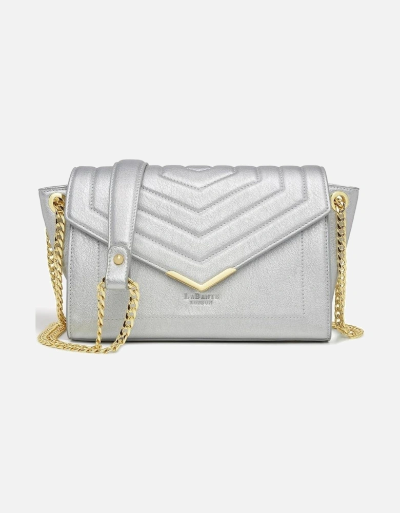 Kensington Silver Vegan Cross-Body Bag