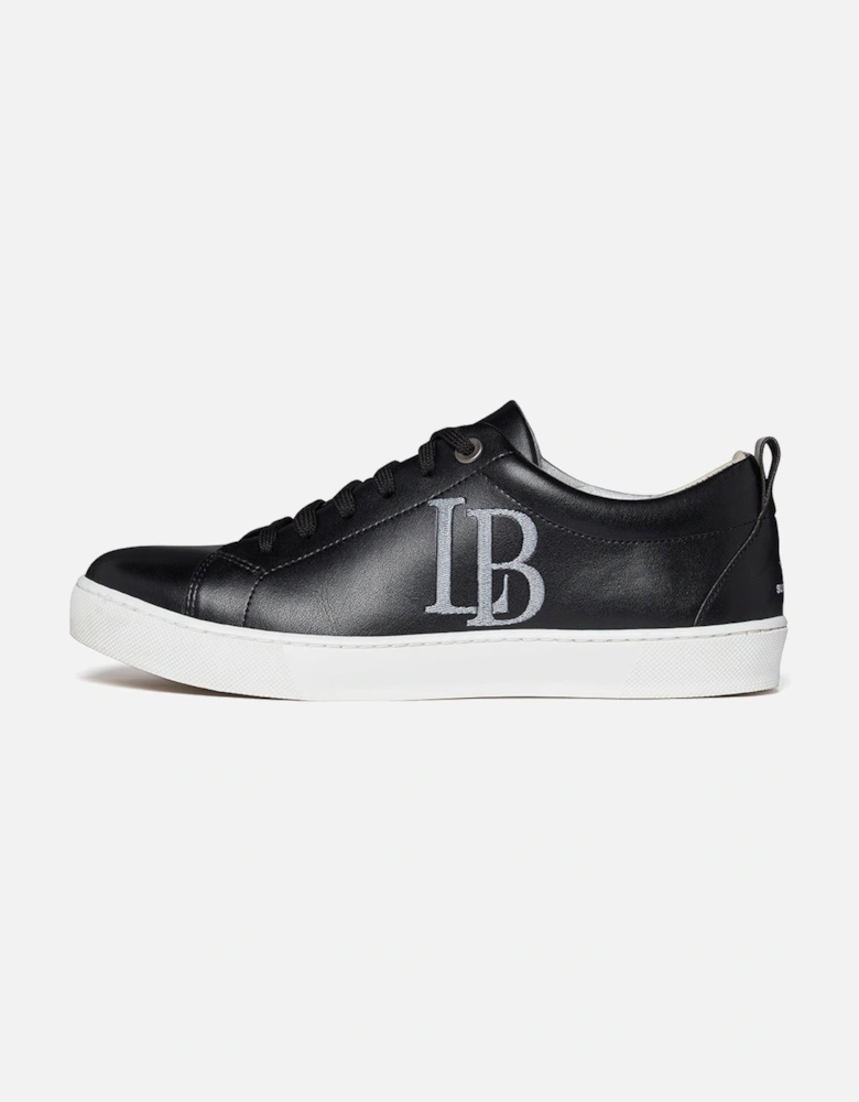 LB Black Apple Leather Sneakers for Women