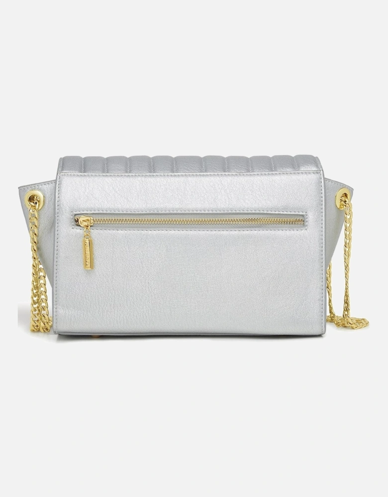 Kensington Silver Vegan Cross-Body Bag