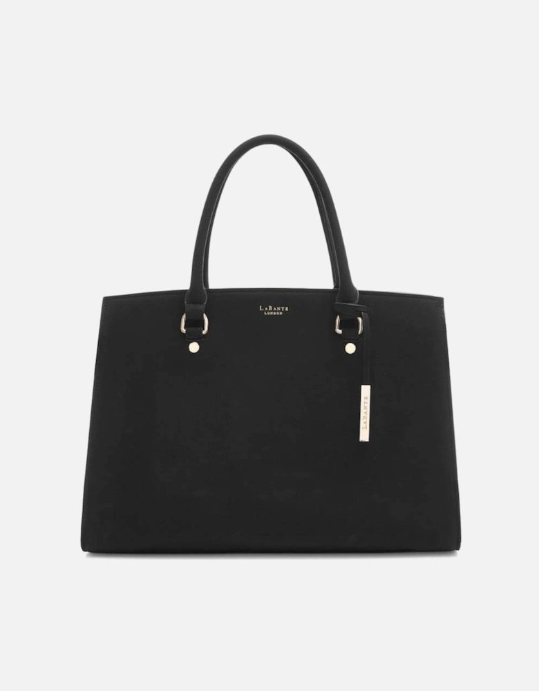 Aricia Black Vegan Laptop Bag