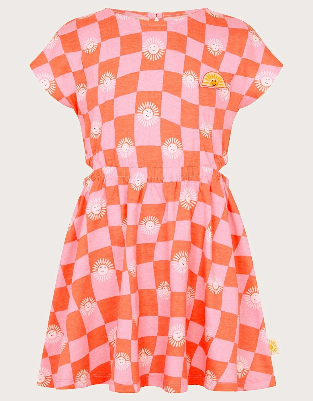 Girls Jersey Cut Out Sun Dress - Orange, 2 of 1