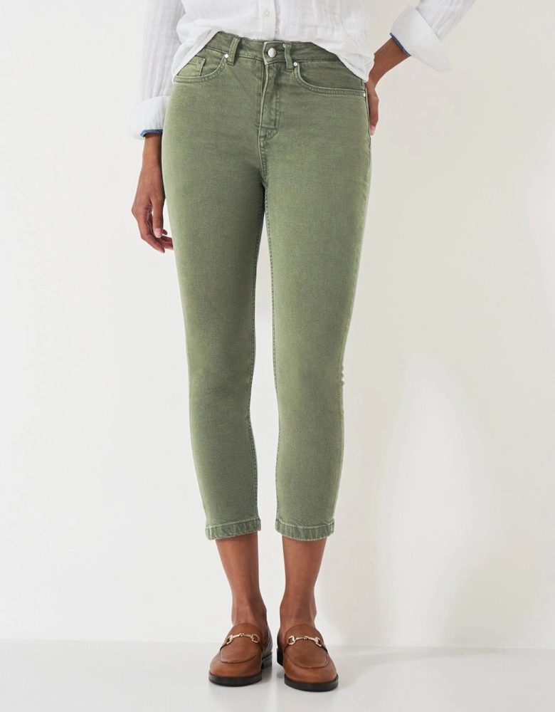 Cropped jeans - Green