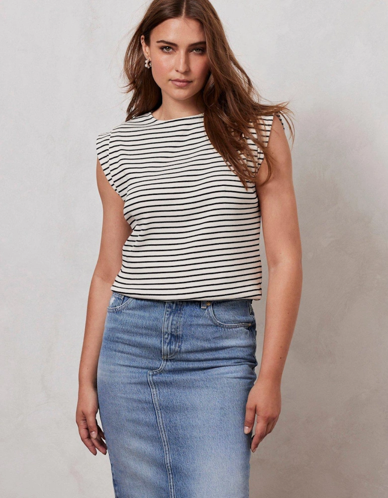 Stripe Extended Sleeve T-shirt
