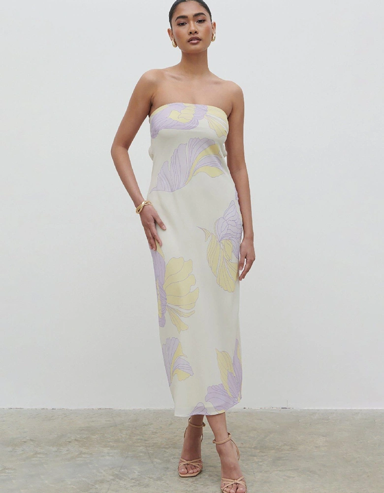 Heather Bandeau Printed Midaxi Dress - Lilac
