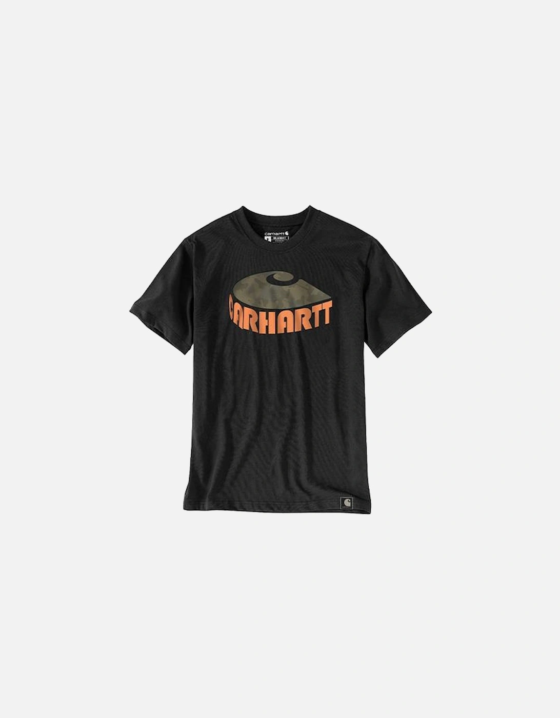 Carhartt Men's Relaxed Fit Heavyweight Camo Graphic T-Shirt Black, 4 of 3
