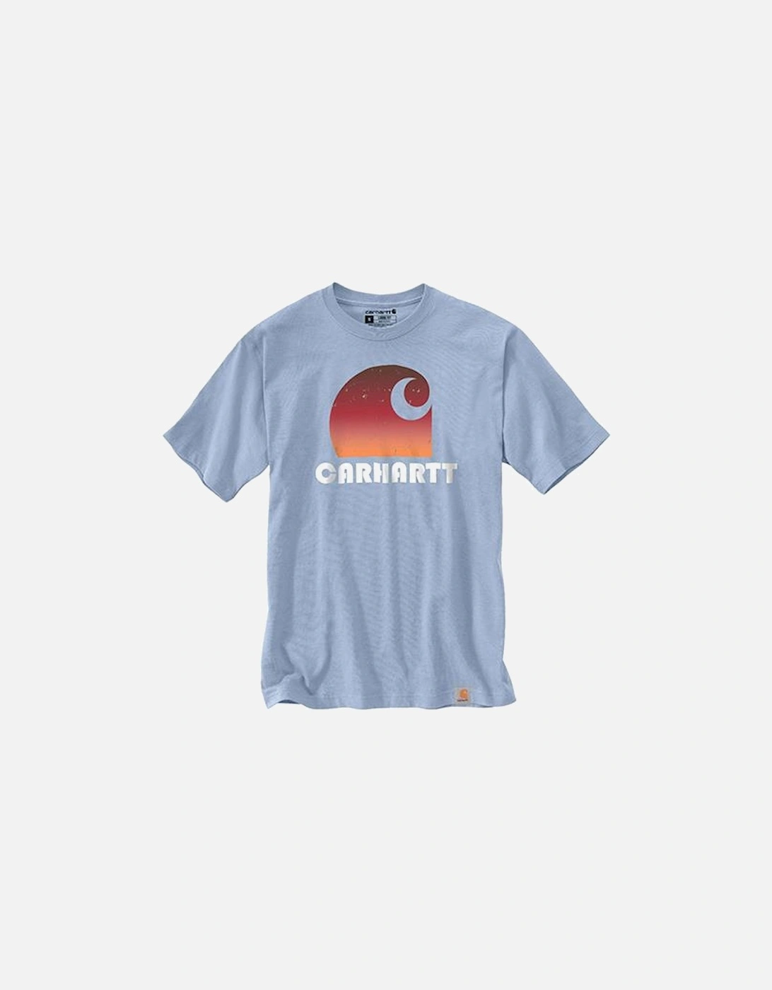 Carhartt Men's Loose Fit Heavyweight Short Sleeve C Graphic T-Shirt Fog Blue, 4 of 3