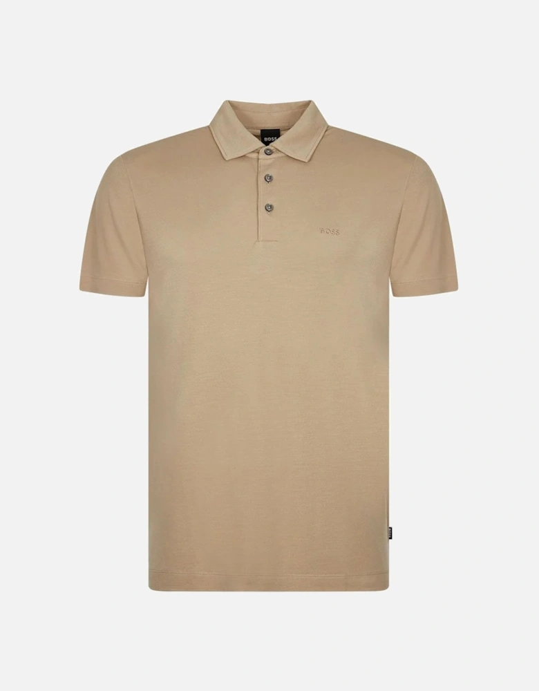 Boss Press 55 Polo Shirt Dark Beige