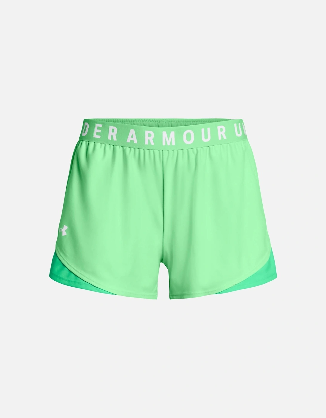 Womens Play Up Shorts 3.0 (Green), 3 of 2