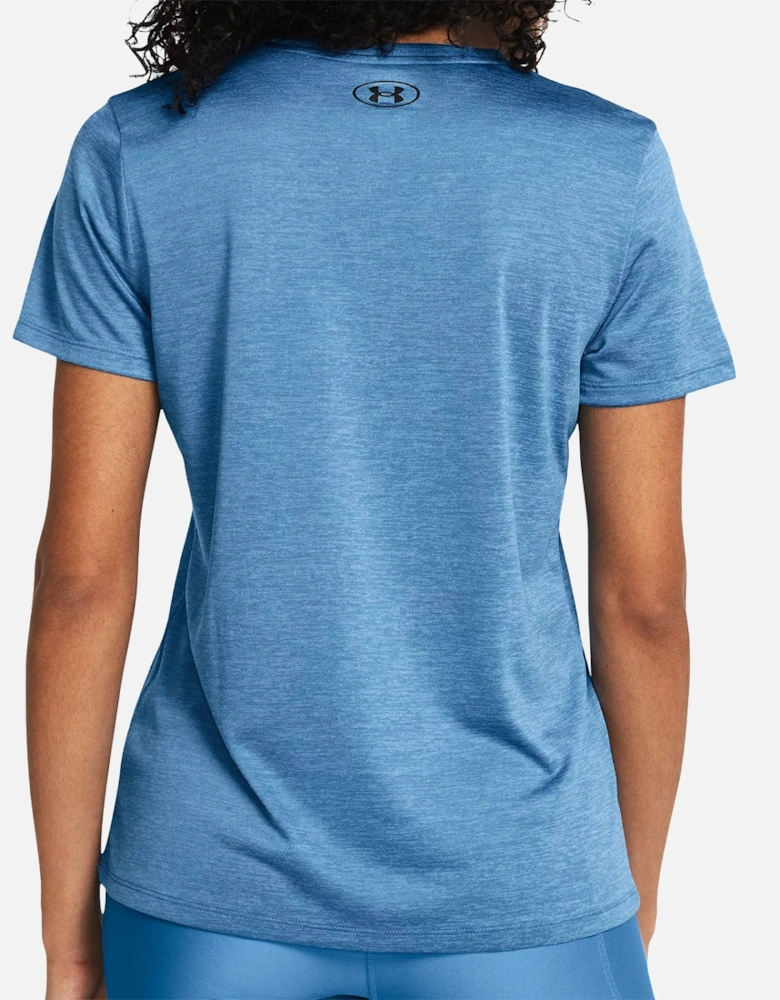 Womens Tech Twist V-Neck T-Shirt (Blue)