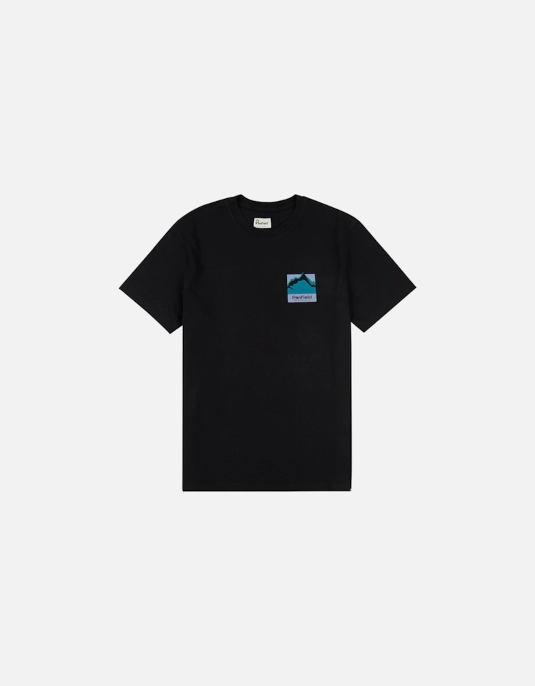 Mens Mountain Scene Graphic T-Shirt (Black)