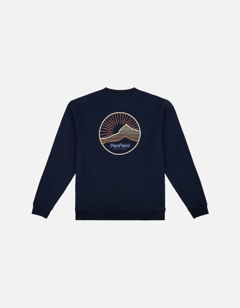 Mens Circle Mountain Sweatshirt (Navy)