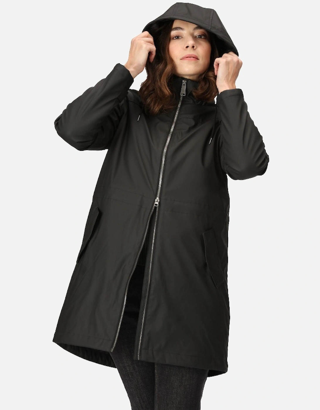 Womens Fantine Insulated Hooded Full Zip Jacket Coat, 5 of 4