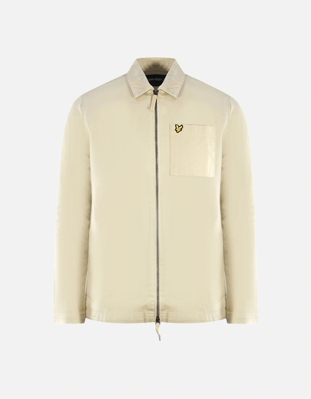 Lyle & Scott Twill Beige Overshirt Jacket, 3 of 2