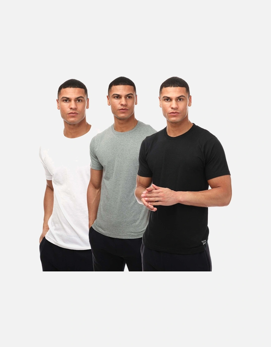 Mens Santo 3 Pack Crew T-Shirts, 6 of 5