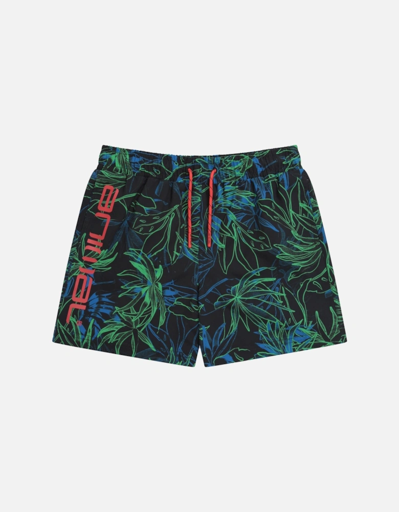Childrens/Kids Jed Tropical Leaves Recycled Boardshorts