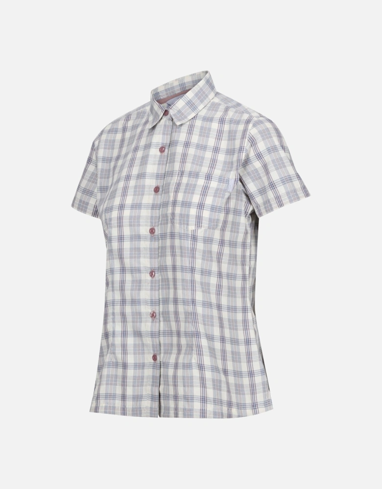 Womens/Ladies Mindano VIII Checked Short-Sleeved Shirt