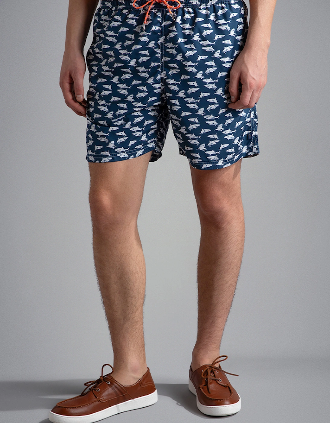 Men's All Over Shark Print Swimming Shorts, 4 of 3