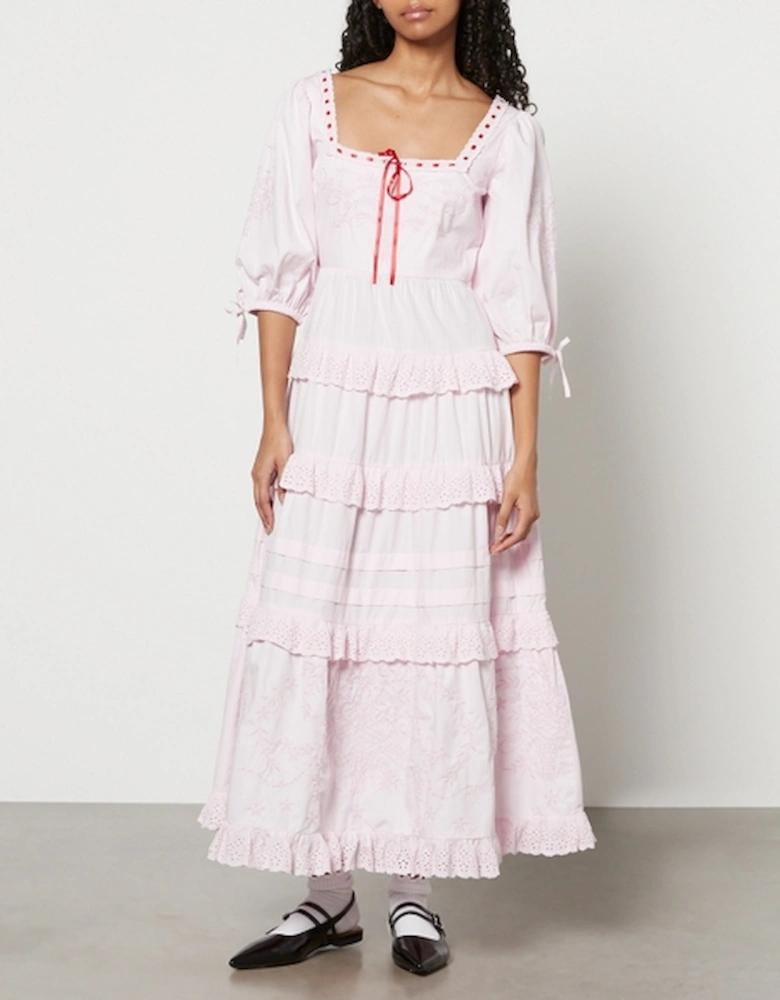 Rebecca Broderie Anglaise Cotton-Poplin Dress