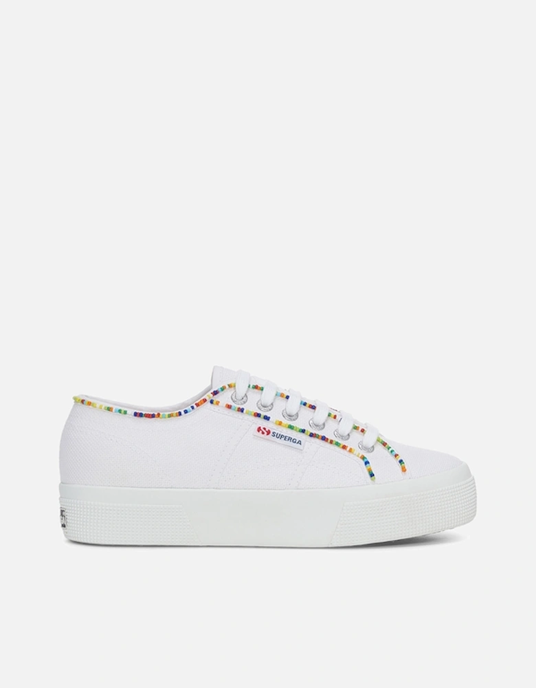 Women's 2740 Embellished Beaded Canvas Trainers