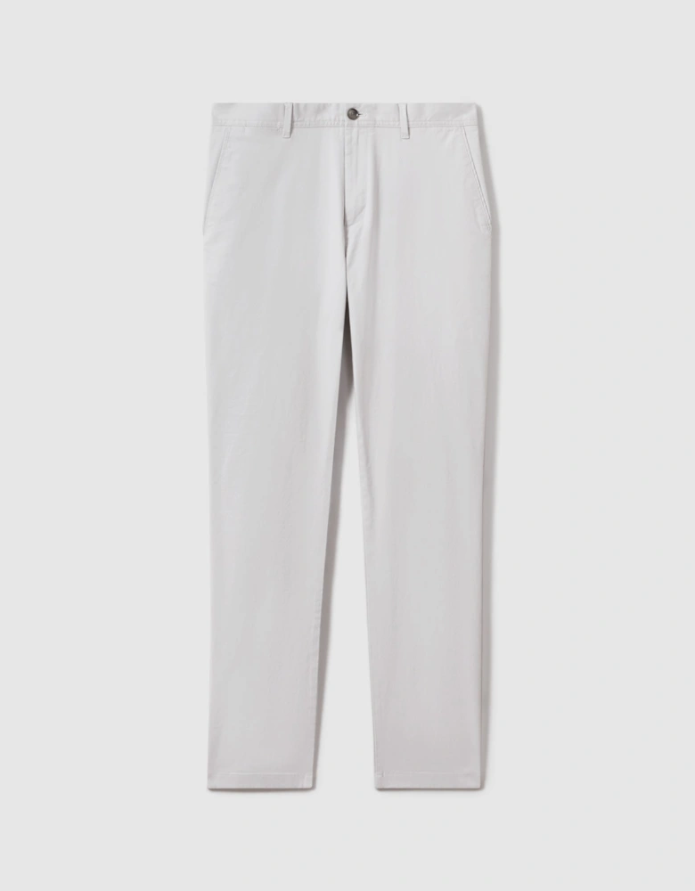 Slim-Fit Washed Cotton Blend Chinos