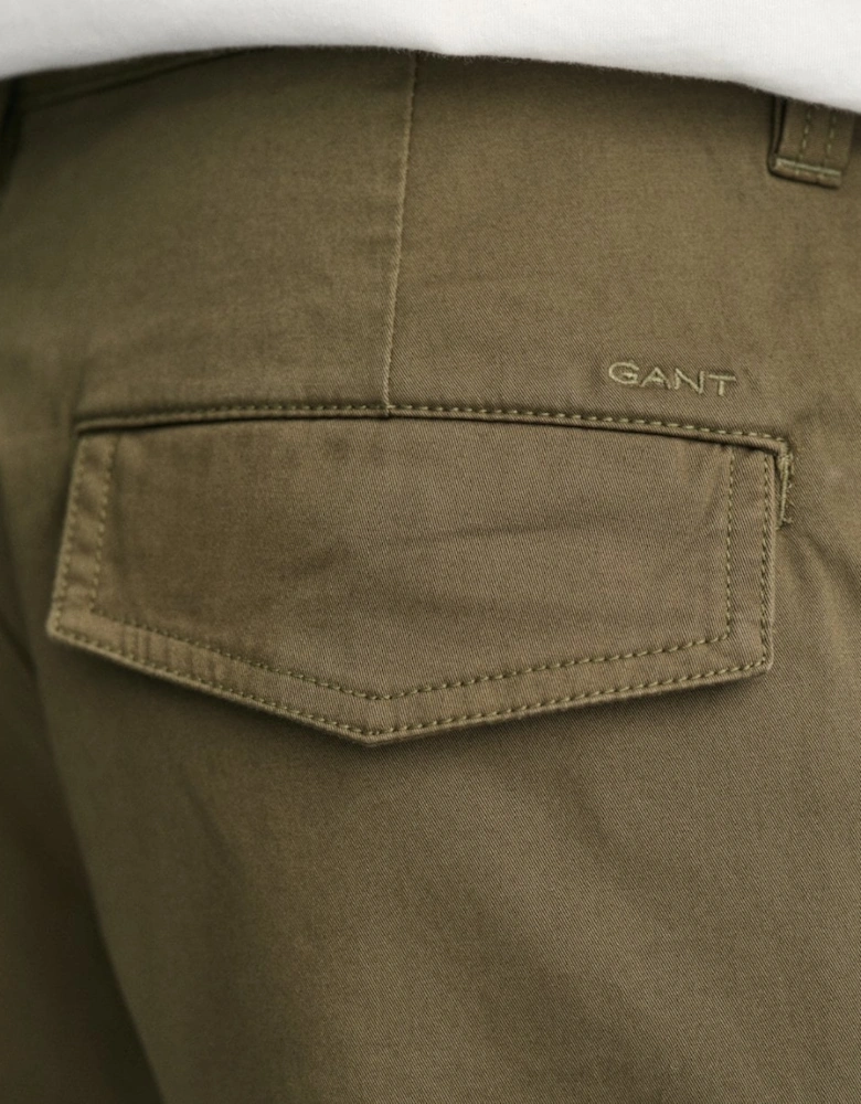 Mens Relaxed Twill Cargo Shorts