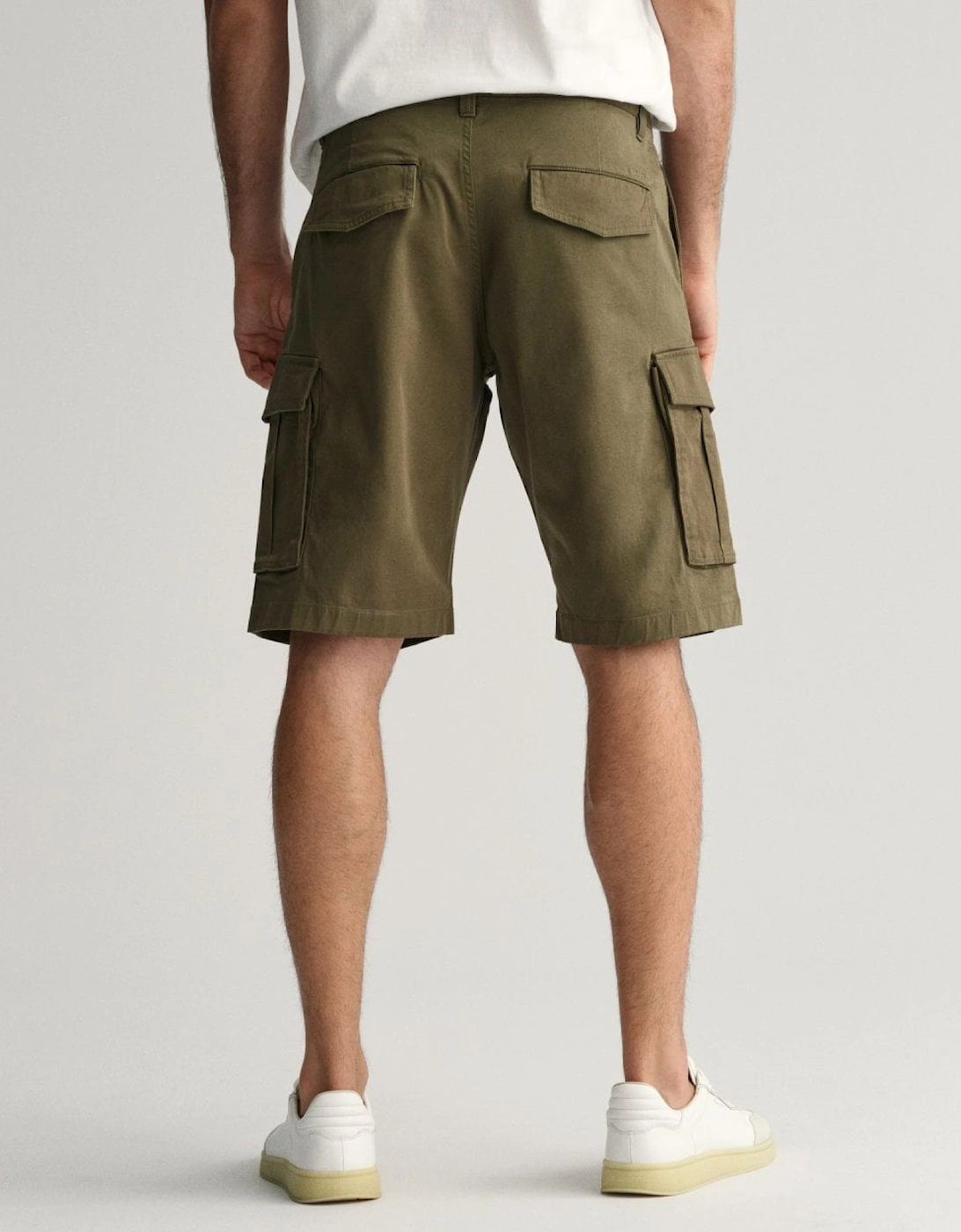 Mens Relaxed Twill Cargo Shorts