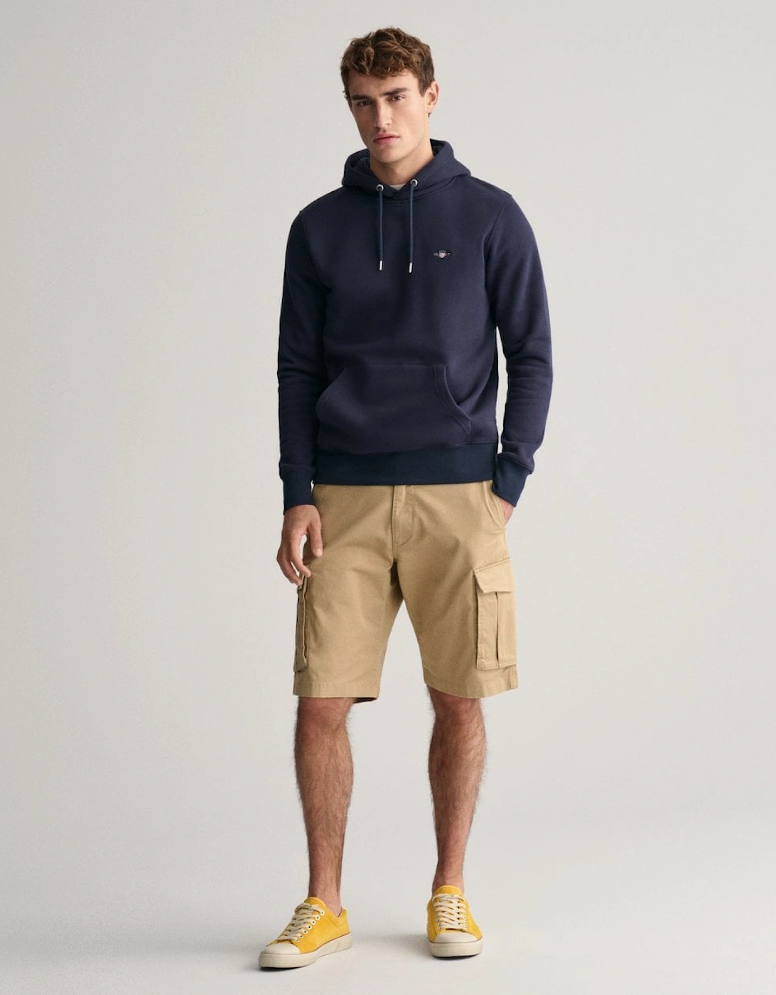 Mens Relaxed Twill Cargo Shorts