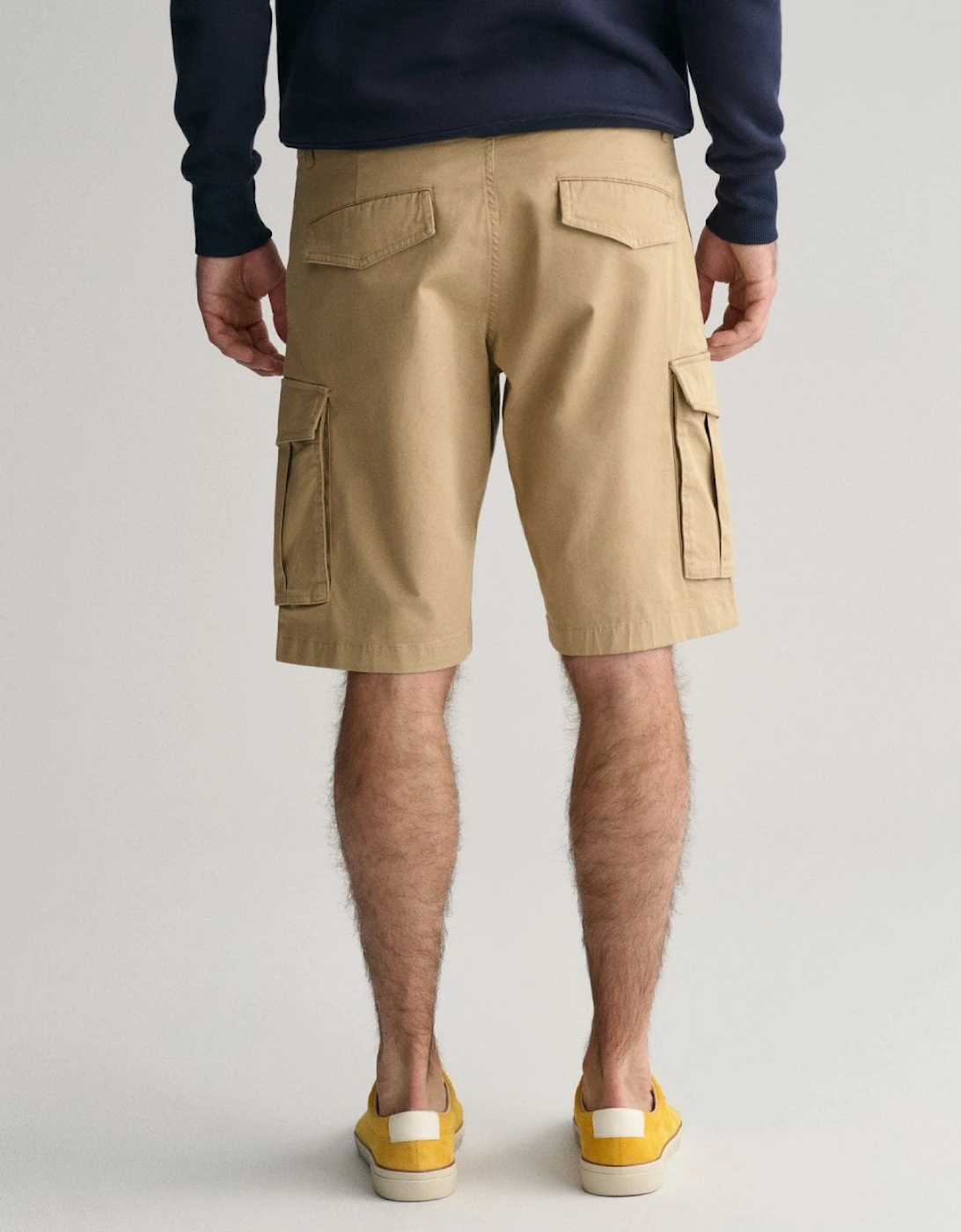 Mens Relaxed Twill Cargo Shorts