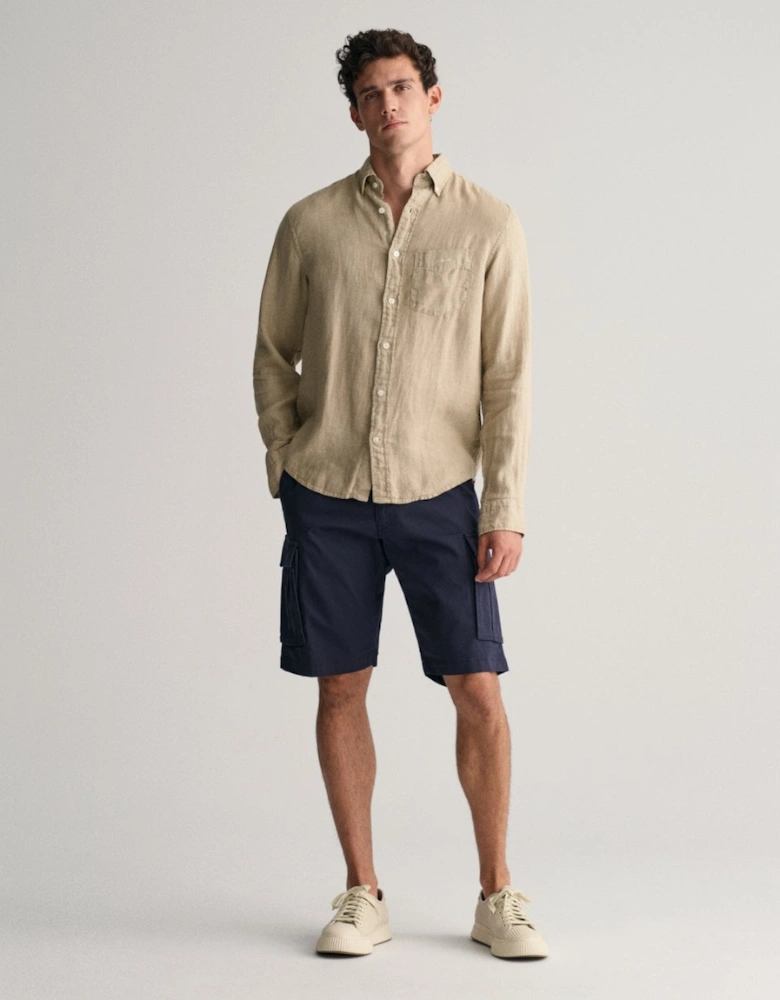 Mens Relaxed Twill Cargo Shorts