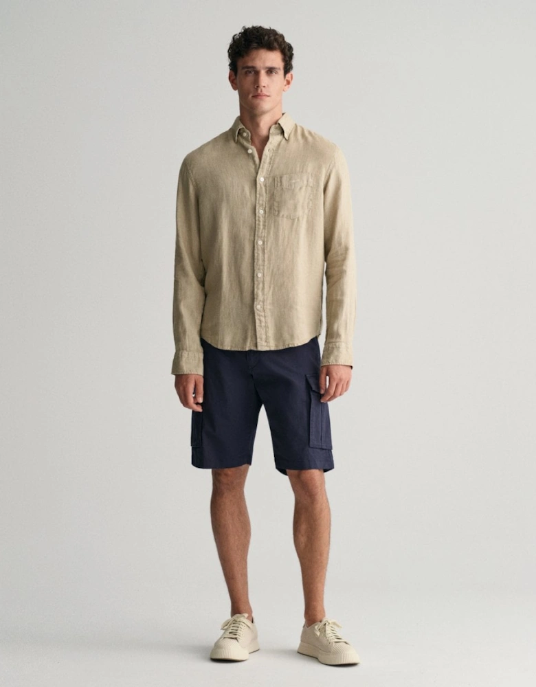 Mens Relaxed Twill Cargo Shorts