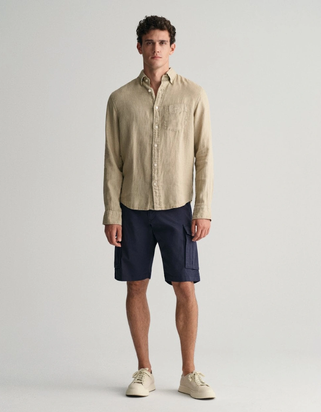 Mens Relaxed Twill Cargo Shorts, 5 of 4