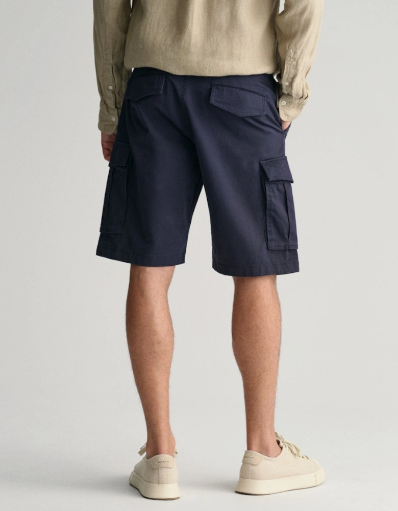 Mens Relaxed Twill Cargo Shorts