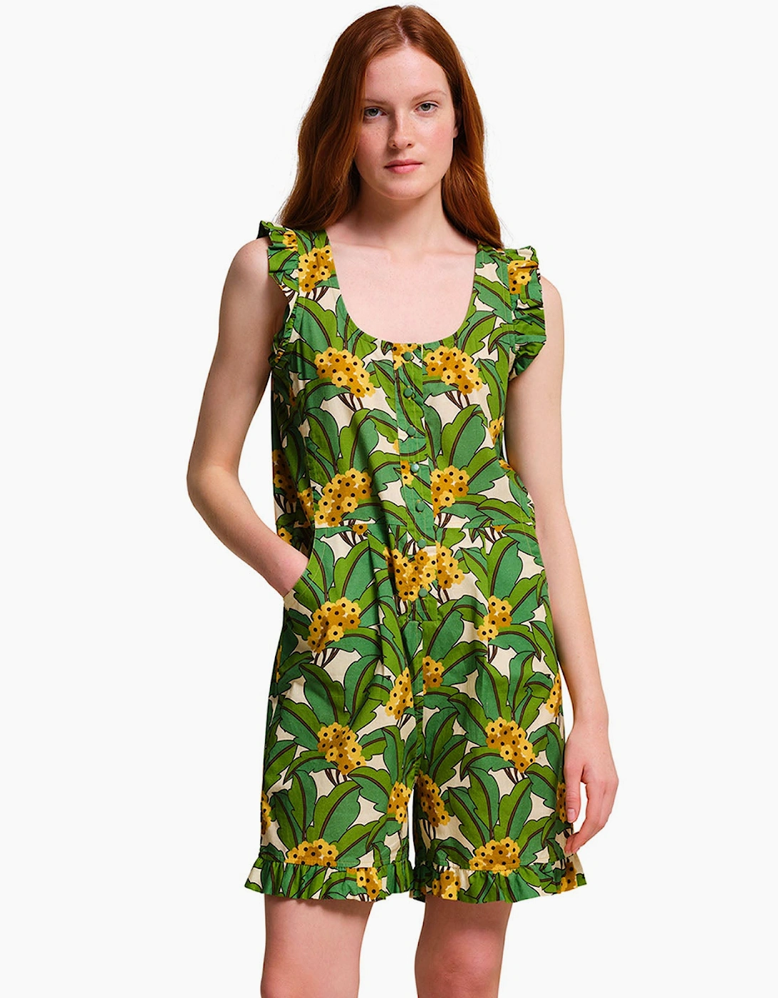 Women's Regatta Womens Orla Kiely Playsuit Dress - Green Tropical - Size: 16