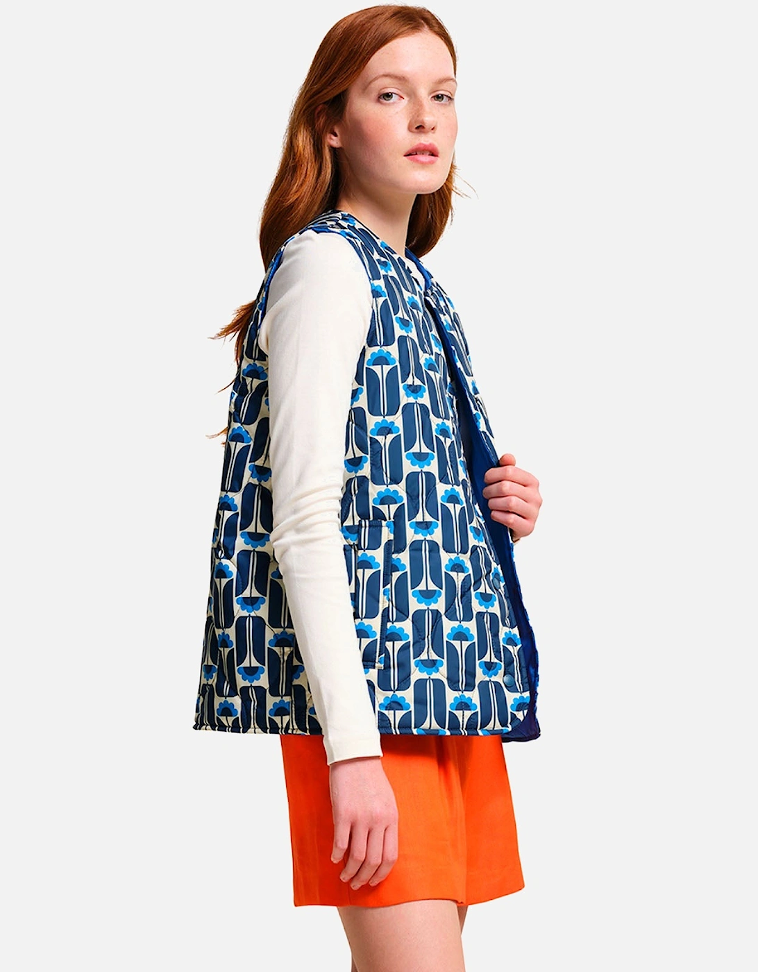 Womens Orla Kiely Quilted Gilet