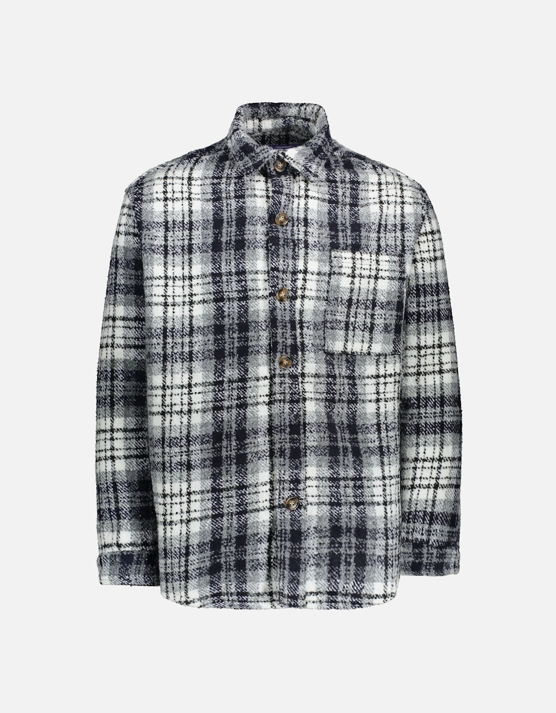 FA Heavy Flannel Overshirt - Navy, 4 of 3