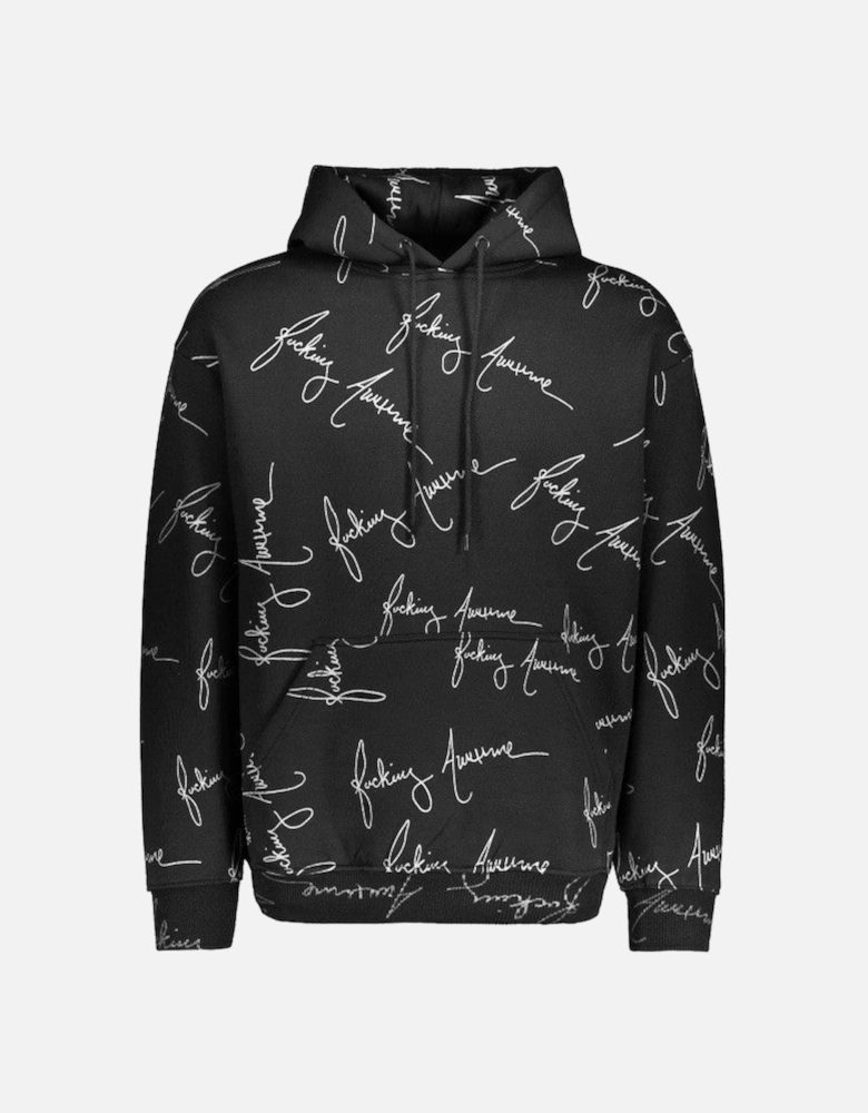 Cursive Hoodie - Black